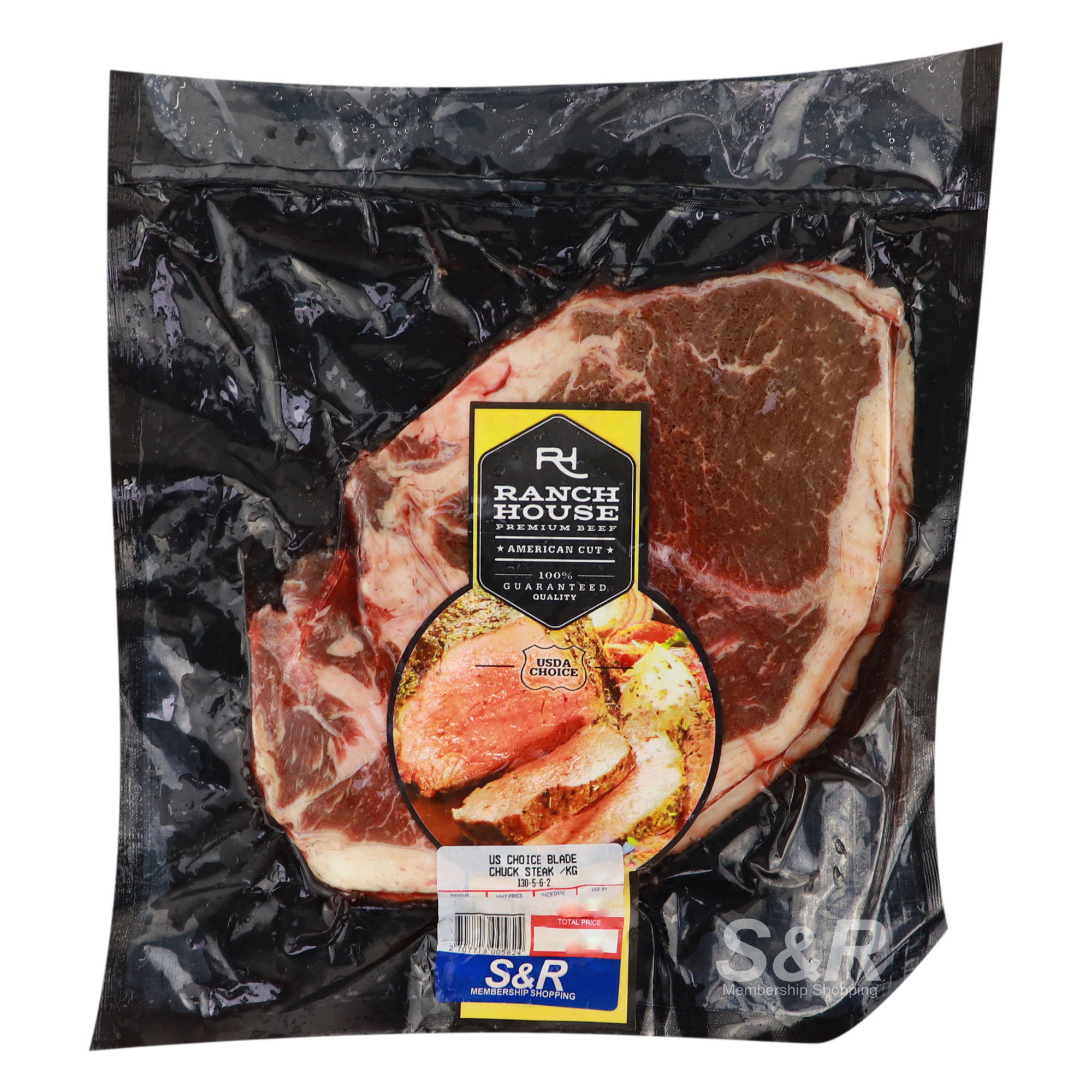 Ranch House American Cut US Choice Blade Chuck Steak approx. 600g